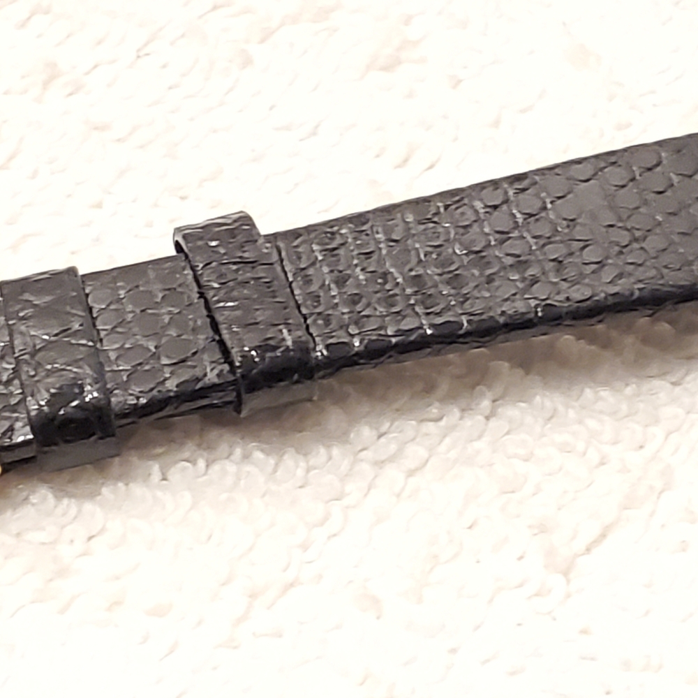 Vintage Seiko Women's Quartz Watch Gold Tone Black Dial Diamond Stainless Steel - Picture 14 of 16